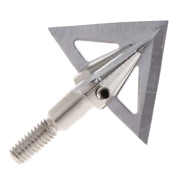 

Silver Broadheads Outdoor Arrowhead Crossbow Tips Hunting Arrow Head Hunting