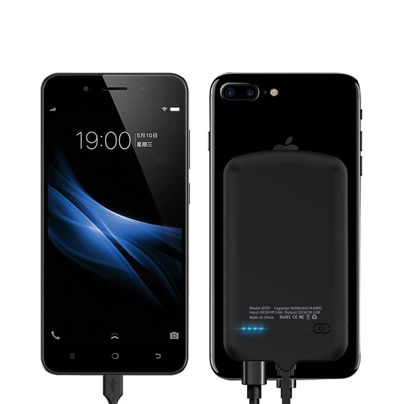 

4000mAh Magnetic Adsorption Mobile Battery Power Bank External Battery Charger For iPhone Android Type-C Micro-USB Smart Phone
