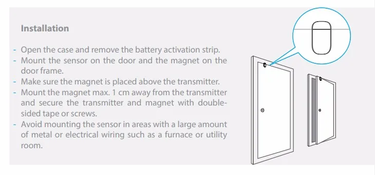door sensor install