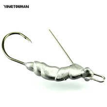 YONGTOUMAN Высокоуглеродистая сталь 20 шт./лот прочного Sharp Колючая рыболовные крючки с привести креветки форма для морской/озеро /Река