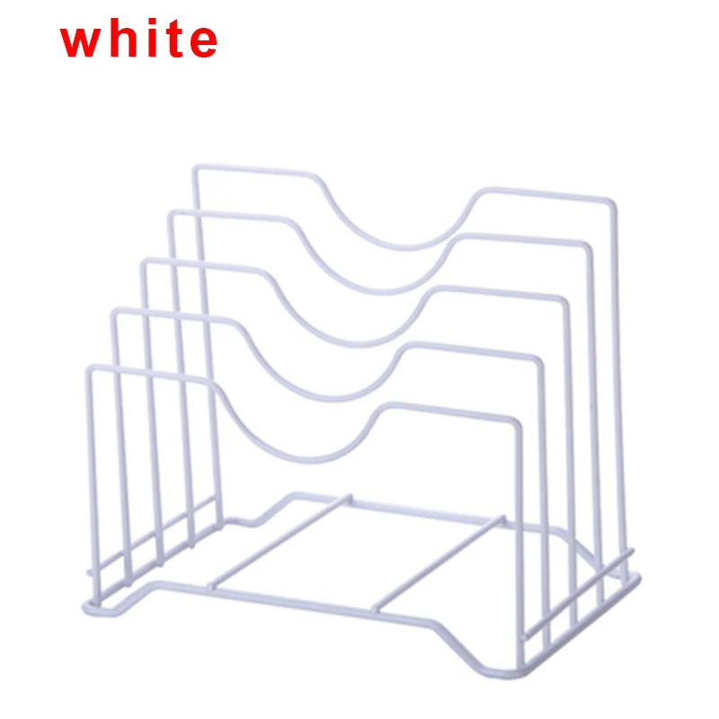 Железное место горшок крышка полка держатель для хранения инструмент для кухни Органайзер товары кастрюля крышка Подставка ложка кухонный аксессуар - Цвет: white