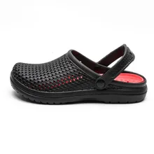 SAGACE; летние мужские пляжные шлепанцы; модная обувь с отверстиями; мужские пляжные сандалии; уличные повседневные пляжные вьетнамки для прогулок; мужская обувь