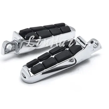 

Chrome Custom Bullet Rocket Motorcycle Rear Foot Rest Pegs Fit for Harley Touring Electra Glide Softail Dyna