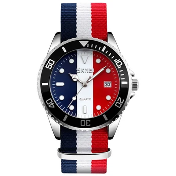 

SKMEI Top Famous Brand Role Luxury Watch Men Nylon Strap Quartz Watch Simple Men Wristwatch Minimal Casual Male Clock 2017 New
