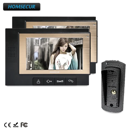 

HOMSECUR 7" Wired Hands-free Video&Audio Home Intercom+Metal Case : TC041 + TM702-B