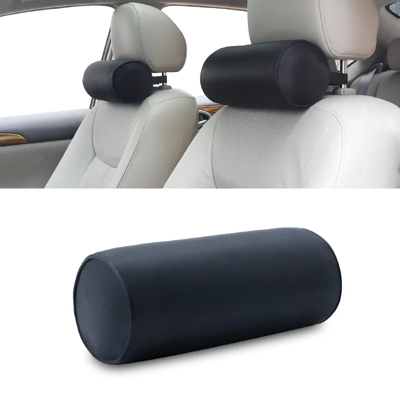 

Cylindrical Headrest Neck Pillow Round Head Support Pillow Memory Foam Slowly Rebound Space Cotton Relieve Driving Fatigue