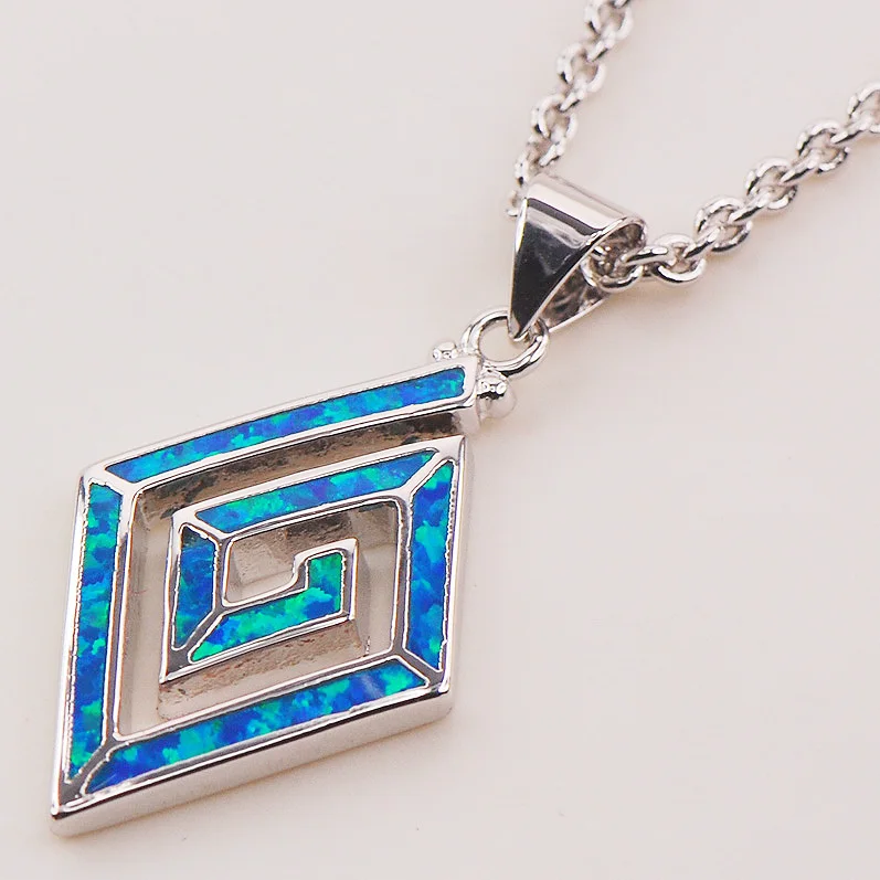 

Blue Fire Opal 925 Sterling Silver Fashion Jewelry Pendant P167