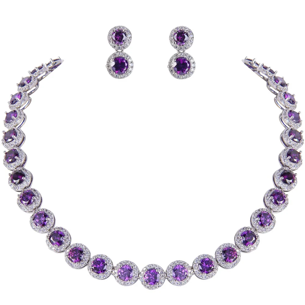 Buy Bella Fashion Silver Tone Mysterious Purple