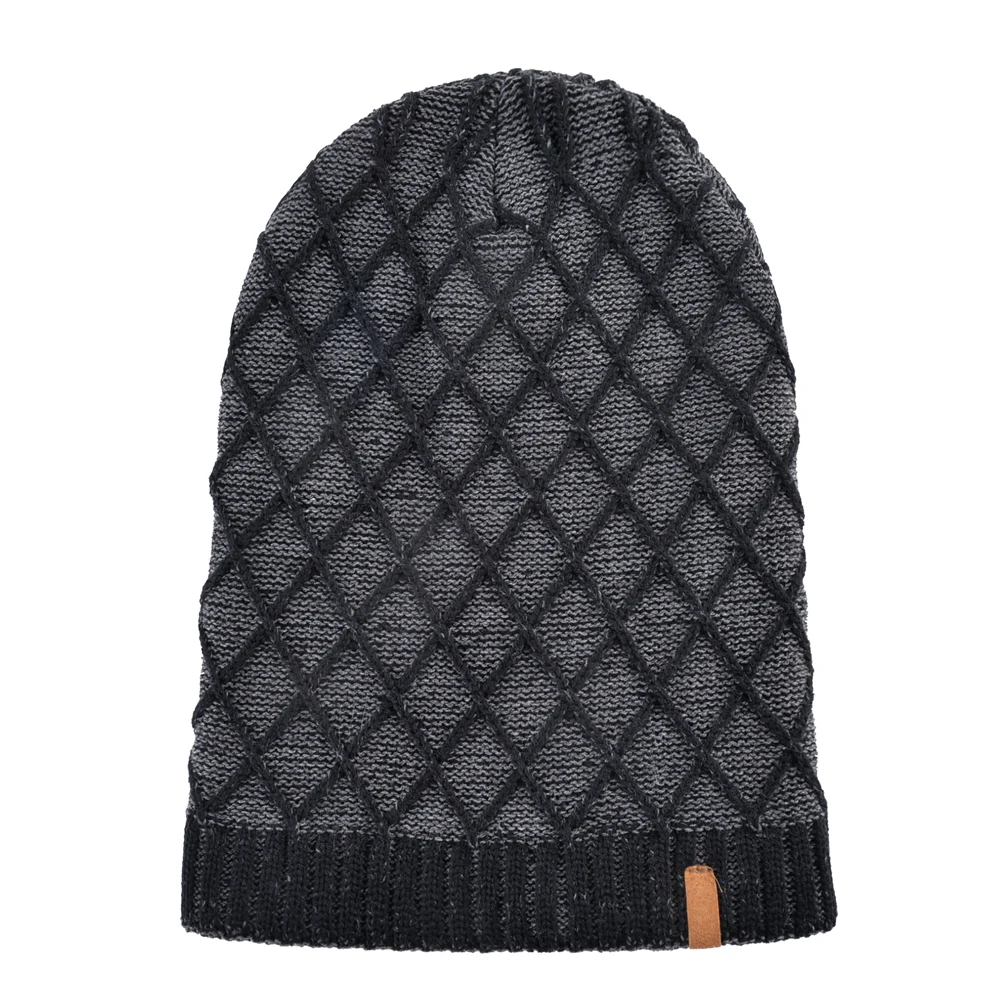 Шапка зимняя мужская сплошной цвет вязания шерсть шапка женская зимняя осенне-зимняя уличная шапки бини шапочка