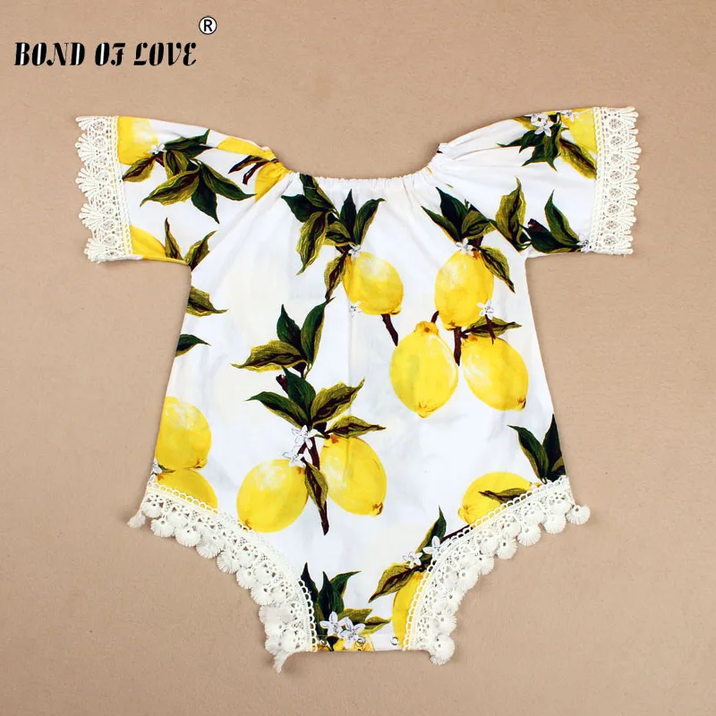 Children Fruit Pattern Cotton Baby Girl Rompers Infant Jumpsuit Clothes