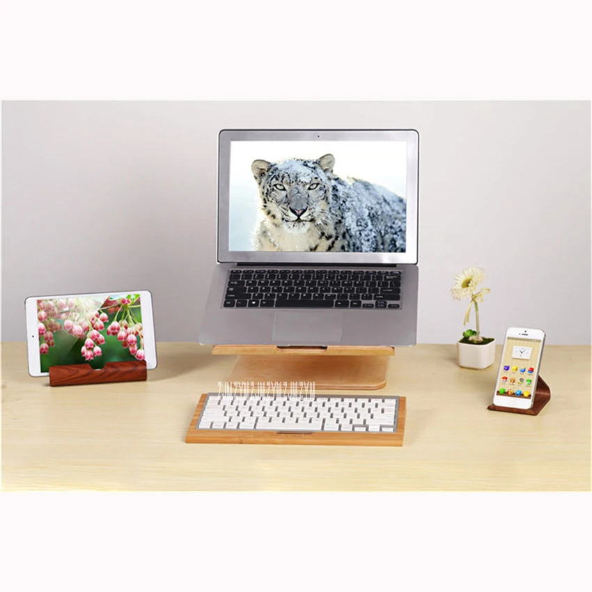008 Wooden Laptop Cooling Stand For Apple Macbook For HP And Other Laptop Article Design Laptop Stand