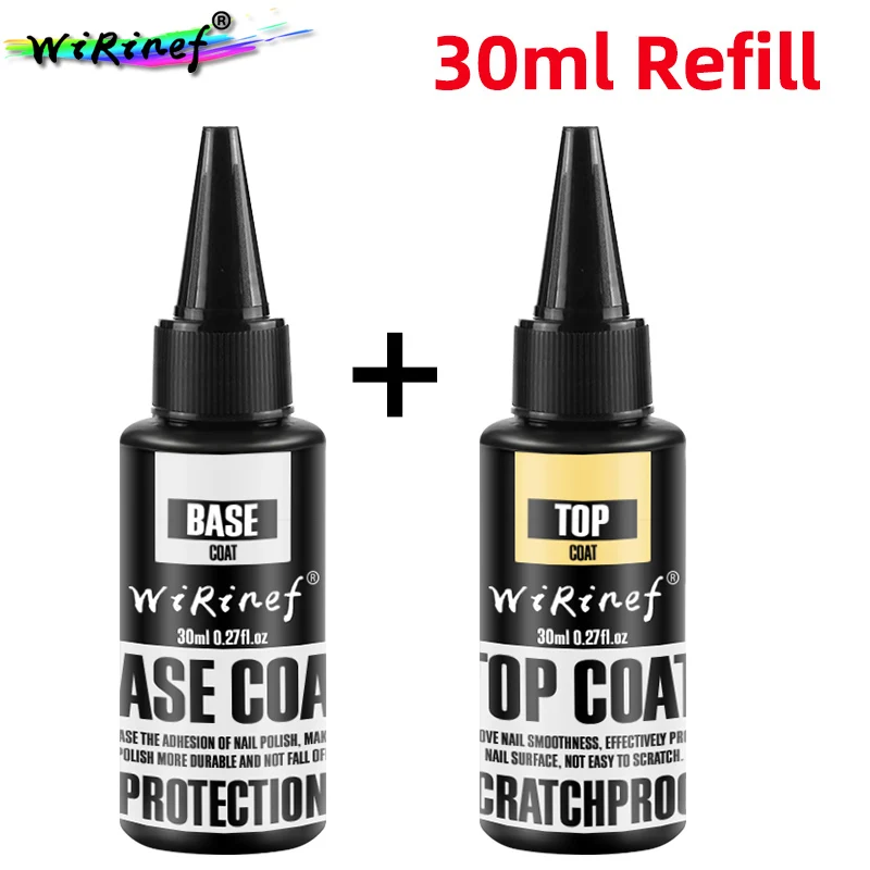 

WiRinef 2019 New Arrival Nail Gel Polish 30ml Base&top Coat Matte Top Gel Polish Nail Gel Lacquer Soak Off UV LED Gel