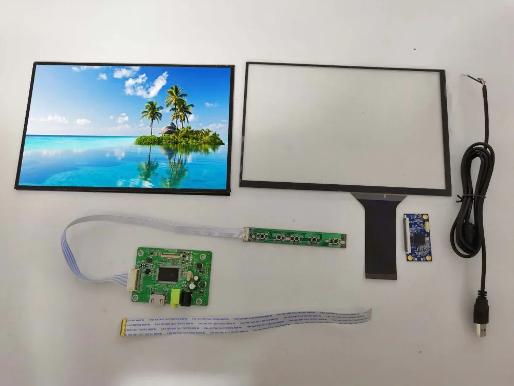 

10.1 inch 1920 *1200 LCD Display capative touch panel Monitor Remote 2AV HDMI Driver Control Board for diy project