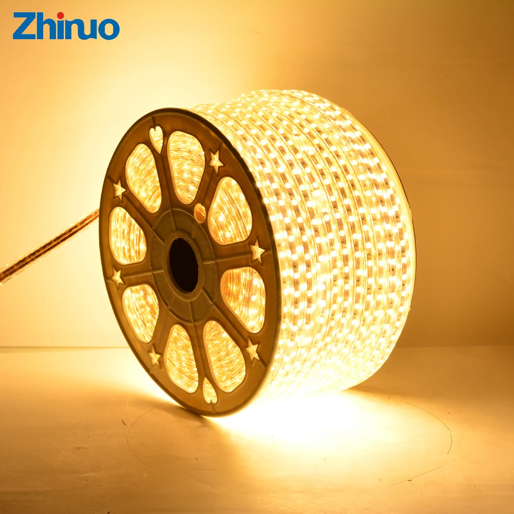 #Best LED Flexible Strip Light 220V SMD5050 Waterproof Strip Party 5050 Luces Decoracion Maison Christmas Decorations With Power Plug