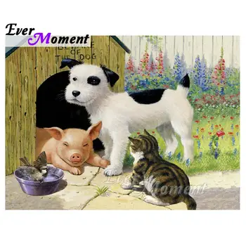 

Ever Moment Dog Pig Cat Animal Diamond Painting Handmade Picture Mosaic Cross Stitch Diamond Embroidery Full Square S2F1254