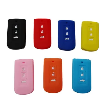 

ZAD silicone car key cover for MITSUBISHI OUTLANDER 3 ASX colt Lancer 10 EX Grandis Pajero sport Remote key protection case