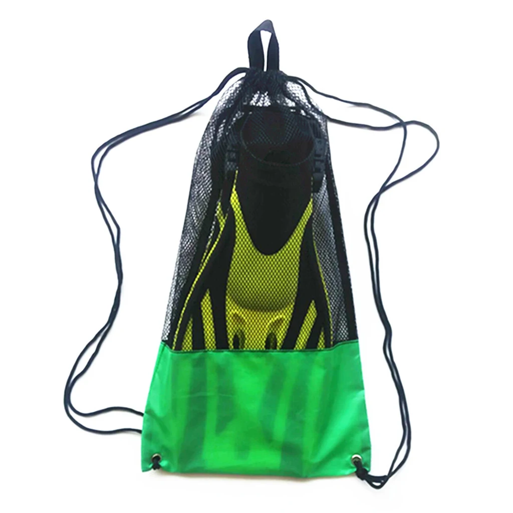 Adjustable 20KG Mesh Drawstring Bag for Snorkeling Scuba Diving Fins Goggles Mask Swimming Swim Dive Water Sports Accessories