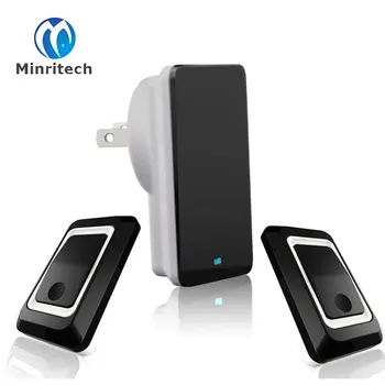 

New Arrival Waterproof Wireless Smart Doorbell 2 Outdoor Transmitter + 1 Indoor Receiver Smart Home Door Bell + EU/US/UK/AU Plug