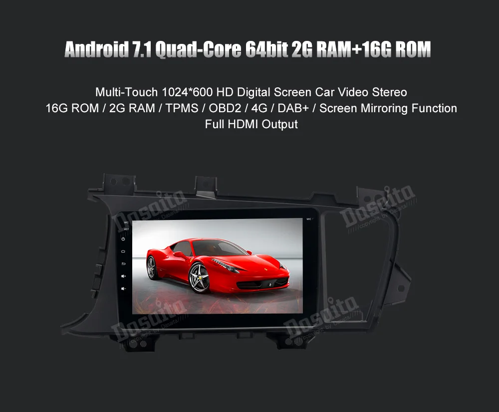 Sale Car 1 din radio android 8.1 GPS Navi for Kia Optima / K5 2011 2012 - 2014 autoradio navigation head unit multimedia wifi BT RDS 3