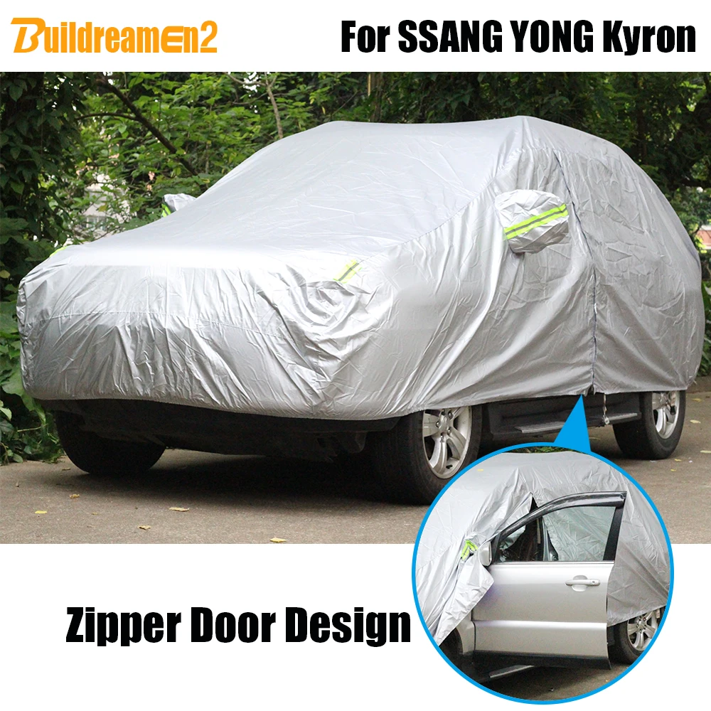 

Buildreamen2 Car Cover Auto Anti UV Scratch Snow Rain Sun Frost Resistant Waterproof Cover Dustproof For SSANG YONG Kyron