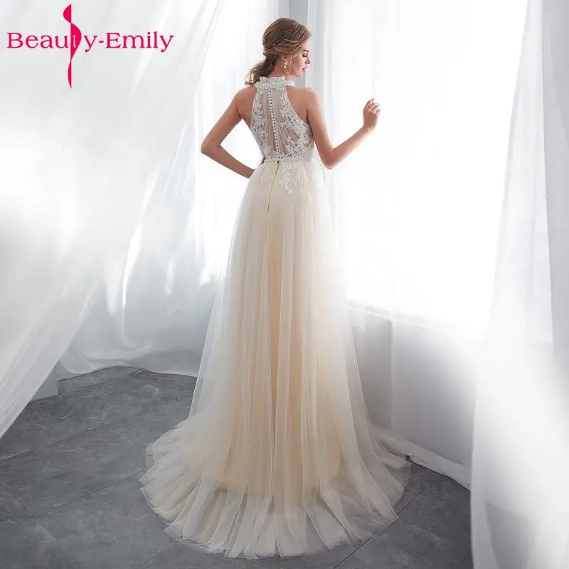 Beauty Emily White Lace Formal Evening Dresses 2018 long Plus Size A-Line Evening Party Dresses Floor-Length Prom Dress Elegant Beauty Emily White Lace Formal Evening Dresses 2018 long Plus Size A-Line Evening Party Dresses Floor-Length Prom Dress Elegant