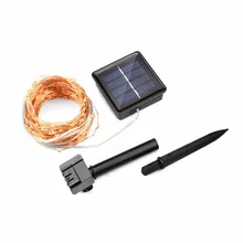 От DHL 10 м 20 м медная проволока Солнечная Светодиодная лента Сказочный праздничный свет декоративная лента садовый газон Свадьба X'mas вечерние декоративная подстветка
