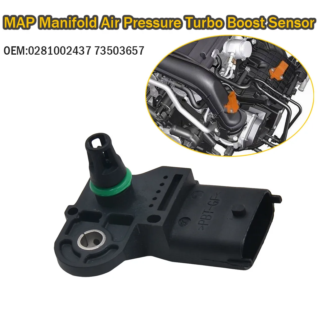 

4Pin MAP Manifold Air Pressure Turbo Boost Sensor OEM 73503657 0281002845 0281002437 For Alfa Romeo 147 156 159 For Opel 8Z