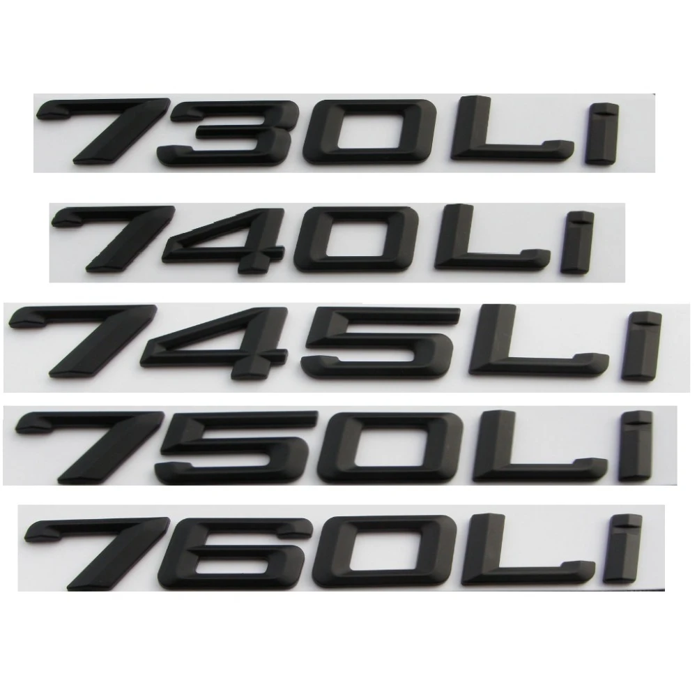 Gloss Black " 745 i " Number Trunk Letters Emblem Badge Sticker for BMW 7 Series