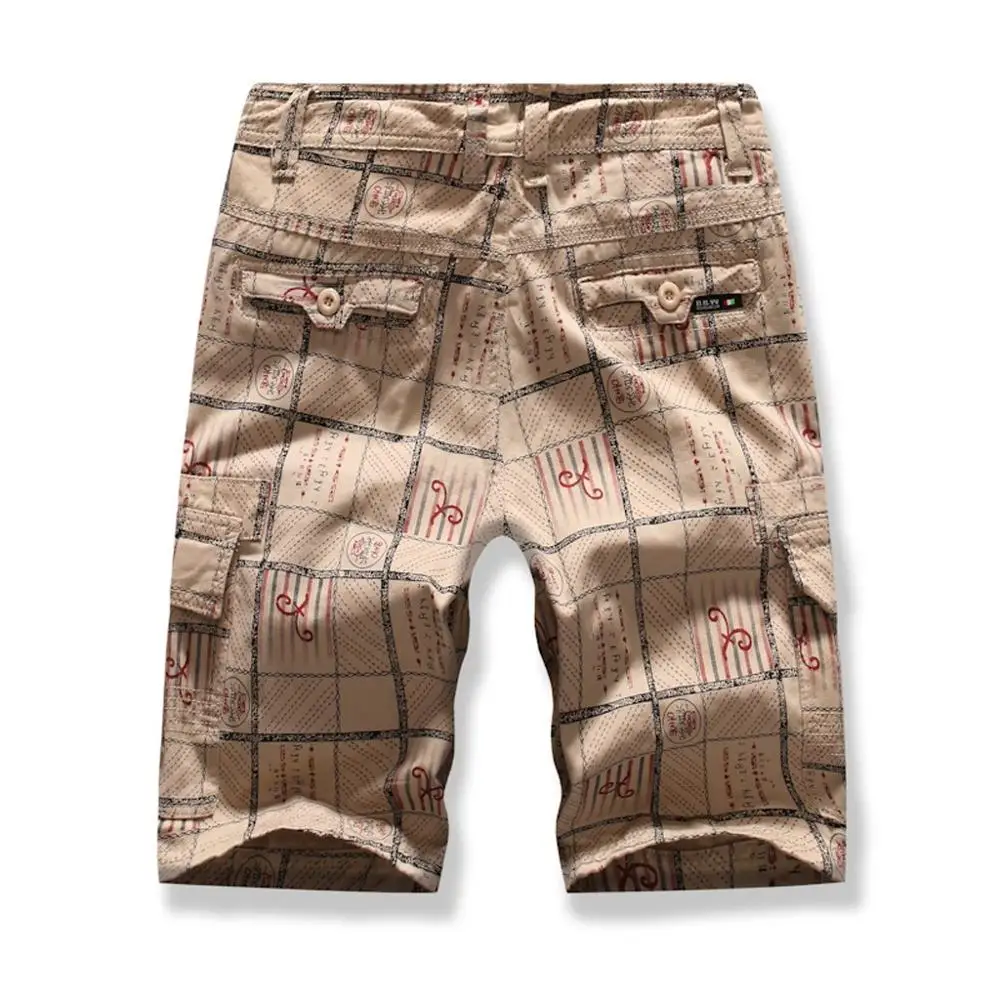 Мужские Короткие повседневные однотонные брюки карго с карманами, Классический прямой крой, уличная мода, лето, мужская одежда черного цвета