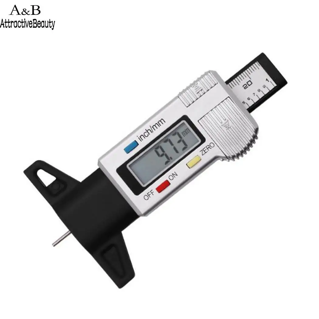 

Digital Depth Gauge LCD Tire Tread Gauge SR44 / LR44, 1.5 V(not included) for Car Tire Measurer Tyre Tester