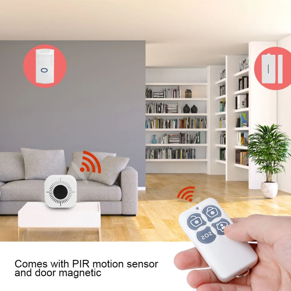 

WIFI Home Burglar Security Alarm Kits APP Control Android IOS Security Alarm System