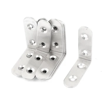 

10*Angle Bracket Drawer Cabinet Spare Support L-Shape Stainless Steel Furniture