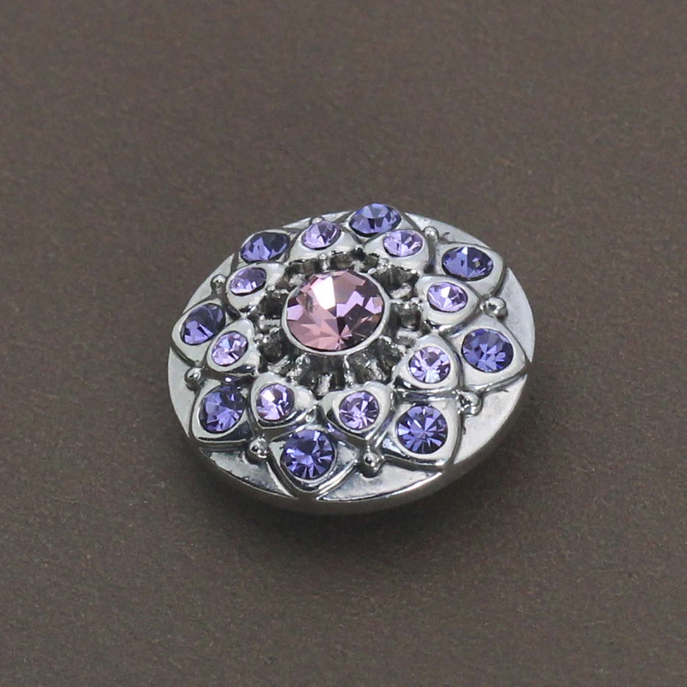 Legenstar Purple Crystal Snap Buttons Flower 18MM Charm For Women Mother's Day Bracelet&ampnecklace Accessories Jewelry | Украшения и