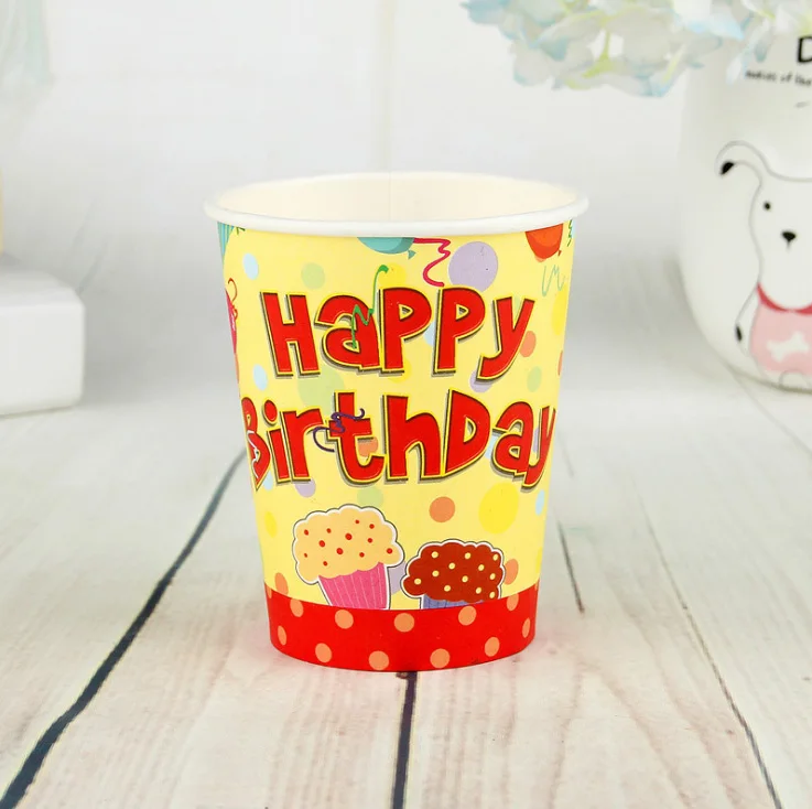 FANLUS Creative Princess Friendship Birthday Party Paper Cups Disposable Tableware (6pcs), Multi Color Party Supplies (22)
