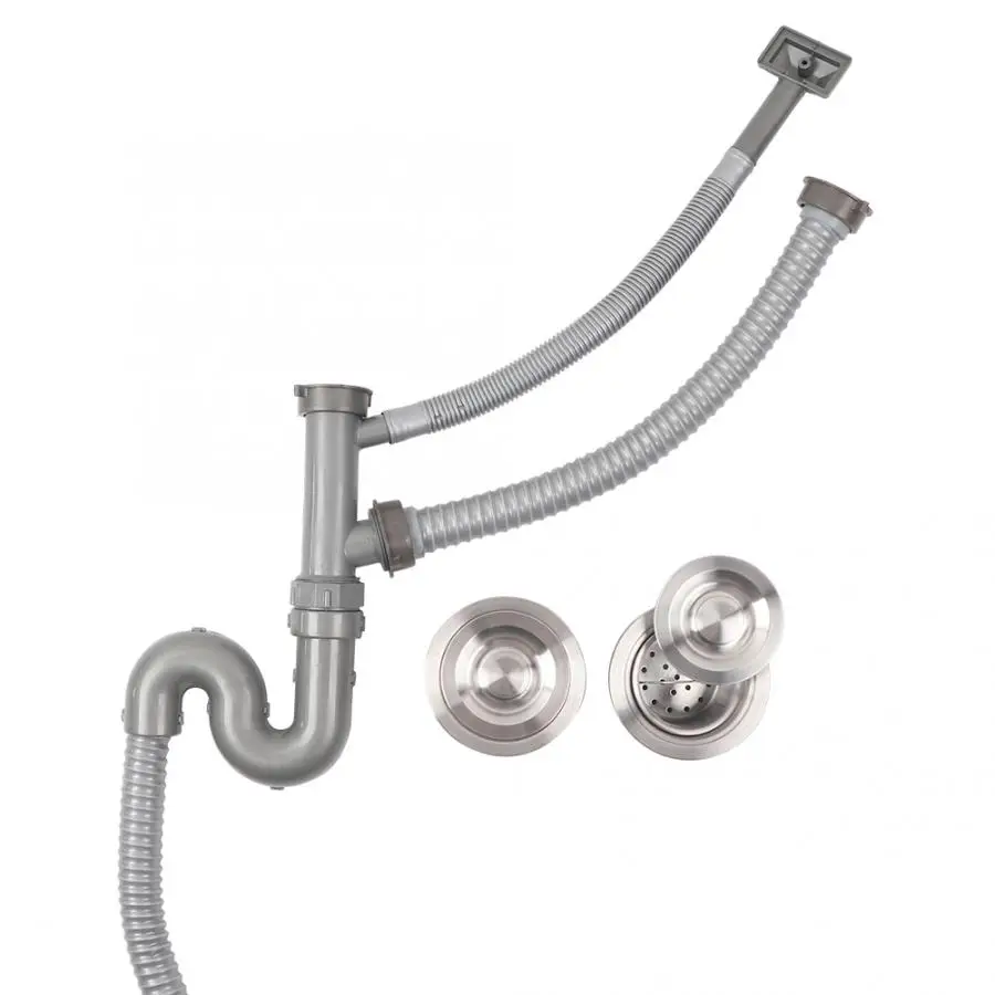 CHENTAOMAYAN Hardware Stainless Steel S Bending Pipe Bathroom Basin Sink Water Drain Plug Draining Tool Tool Kits CHENTAOMAYAN Hardware Stainless Steel S Bending Pipe Bathroom Basin Sink Water Drain Plug Draining Tool Tool Kits