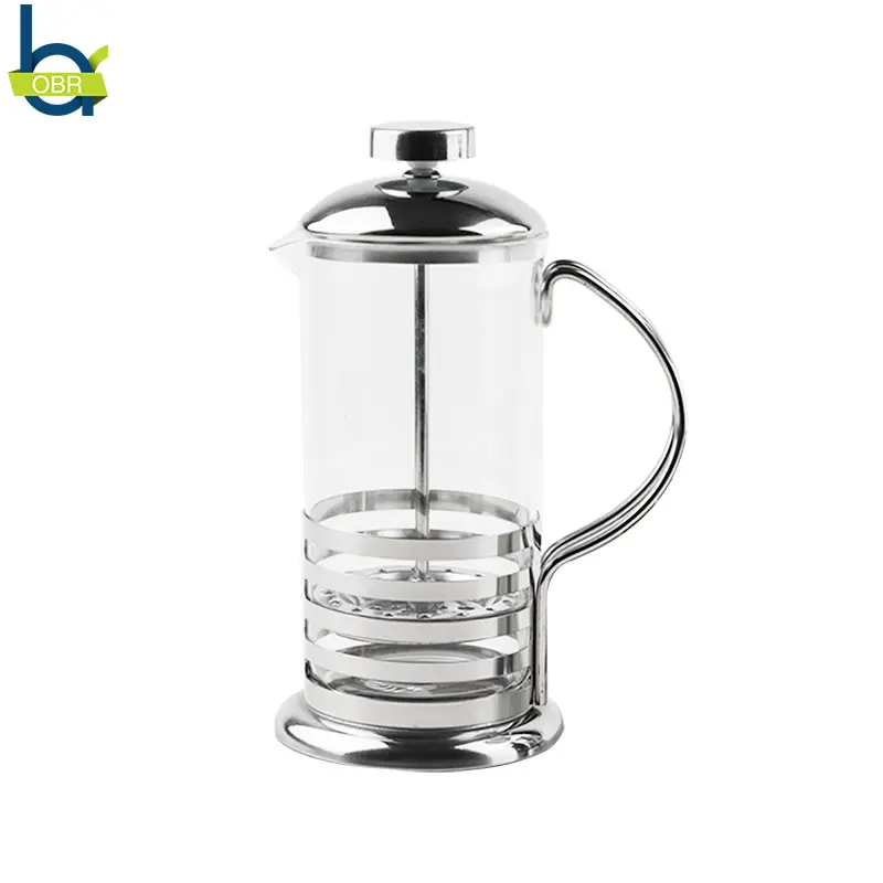 OBR 350ML Creative Stripes French Presses Stainless Steel Coffee Filter