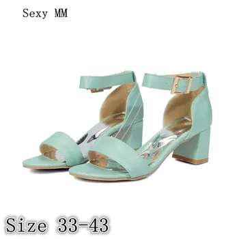 

Summer High Heels Peep Toe Shoes Women Pumps High Heel Sandals Woman Gladiator Sandals Pumps Plus Size 33 - 40 41 42 43