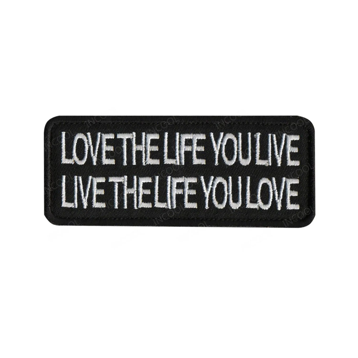 Надпись Love The Life You Live the забавная нашивка с вышивкой военные нашивки аппликация