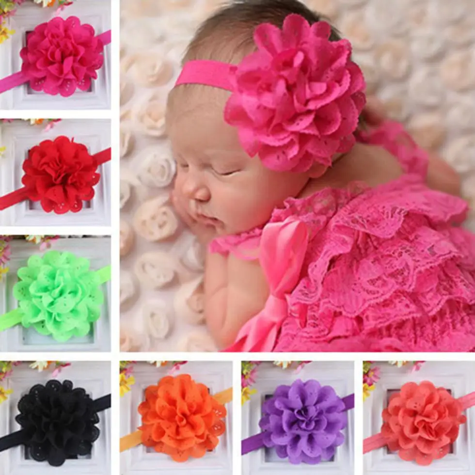 Купи Lace Flower Kids Baby Girl Toddler Headband Hair Band Headwear Accessories со скидкой alideals