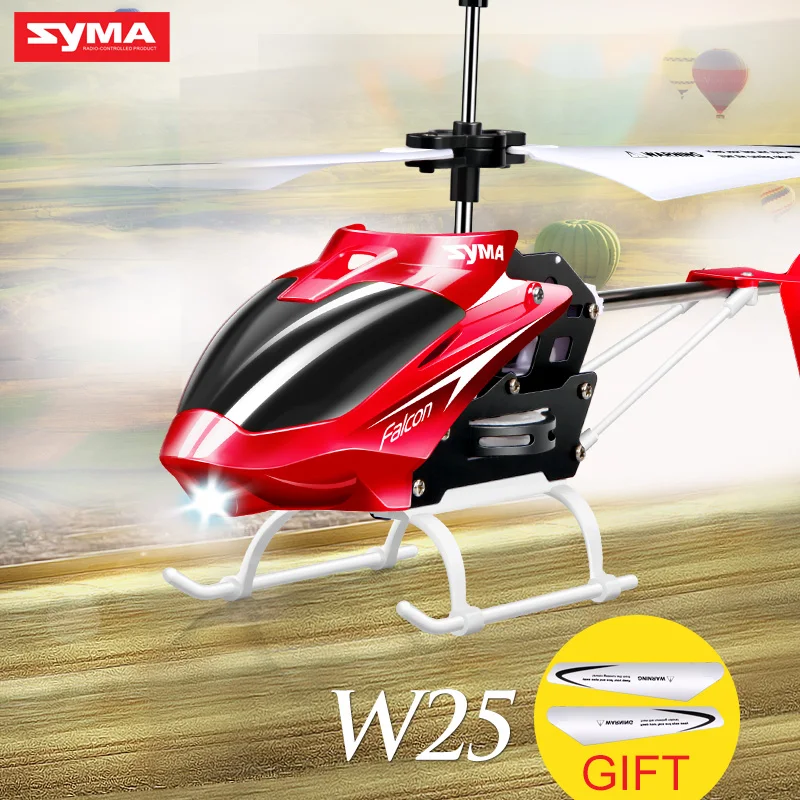 Original Syma W25 RC Helicopter 2CH Drone Indoor Bestuurbare Helikopter With Gyro Radio Control Helicoptero Toys For Children