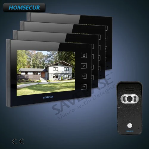 

HOMSECUR 7" Wired Video Door Phone Intercom System+700TVLine Camera with 110 degree Wide View Angle+Russian Delivery