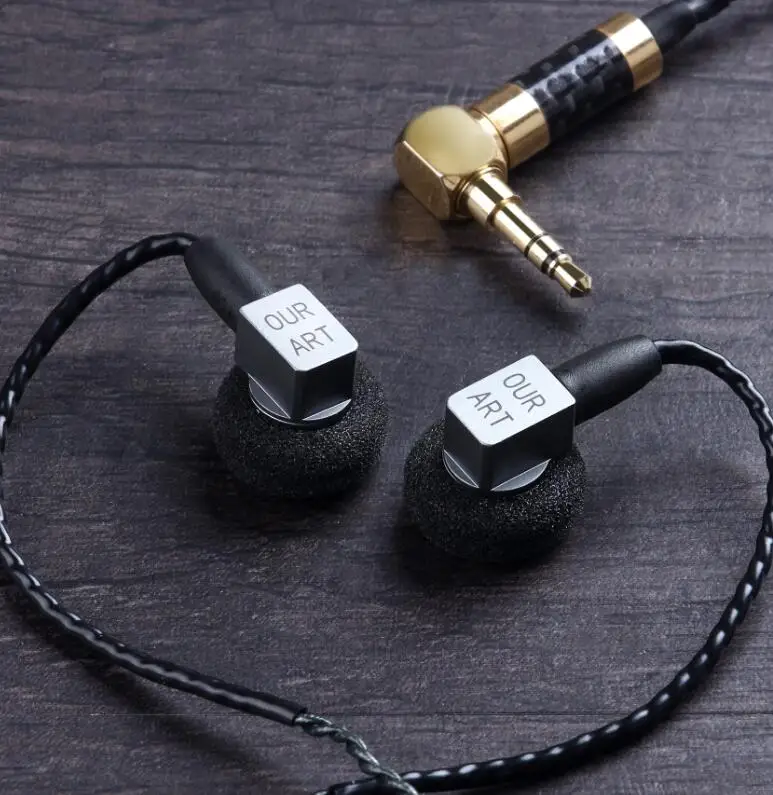 

Newest OURART Ti7 Earphone Dynamic Driver High Fidelity Metal Flat Head Earphones Earbuds With MMCX connector