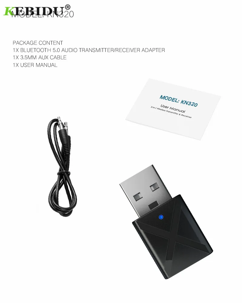 3,5 мм Aux+ bluetooth-приемник USB передатчики 5,0 беспроводной аудио музыкальный стерео адаптер для ТВ ПК Автомобильный Динамик Наушники