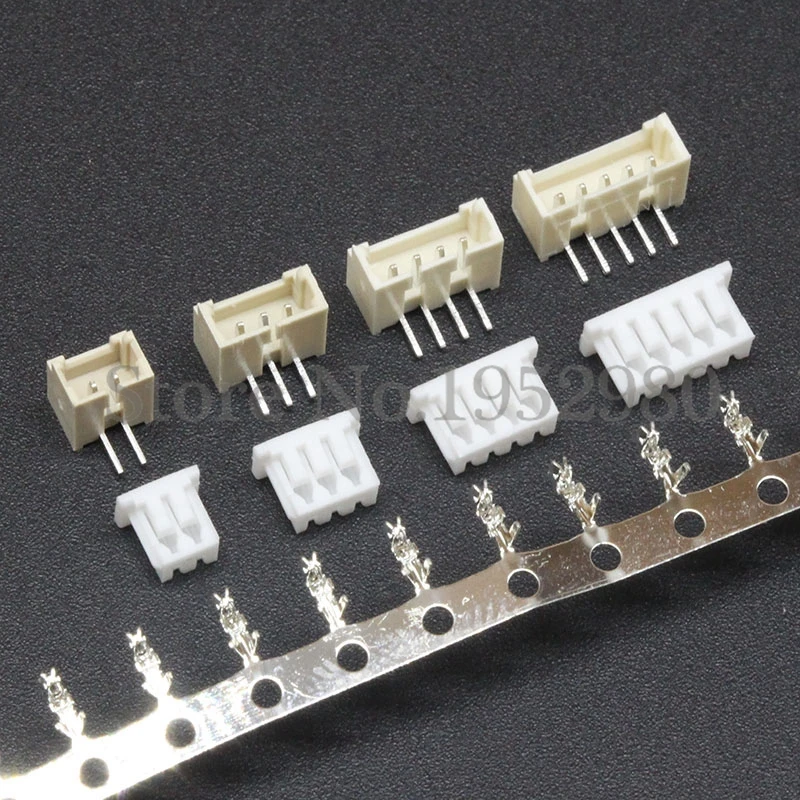 

10 Set 1.25mm Pitch Connector Micro JST Vertical Right Angle Pin 2/3/4/5/6/7/8/9/10/11/12P ( Pin Header + Housing + Terminal )