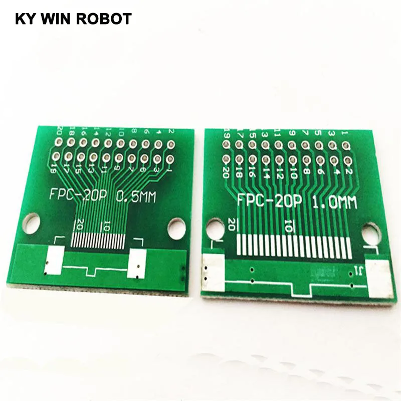 FFC FPC 20 Pin 0.5mm 1.0mm to DIP 2.54mm PCB Converter Board Double Side Adapter