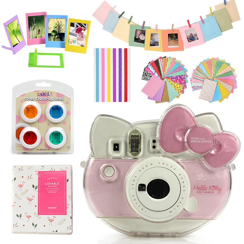 Кристальный прозрачный защитный чехол для Instax Mini Hello Kitty + альбом 10 в 1 Набор