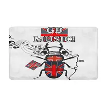 Beetle цветной в британском флаге в наушниках символ английской музыки внутренний входной дверной коврик подложка нескользящий, дверной коврик коврики