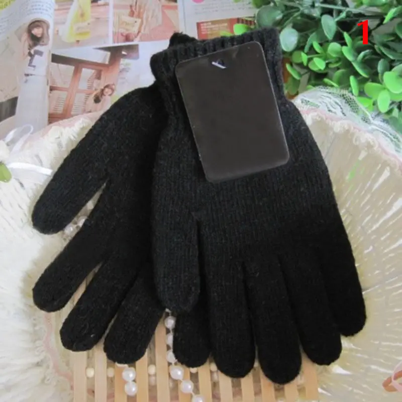 Men Autumn /& Winter Knitted Gloves Male Thicken Thermal Wool Gloves Mittens New