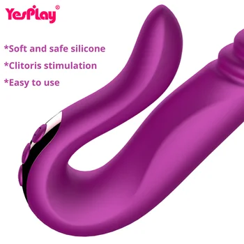 New Dildo Vibrator Automatic Telescopic Rotation Heating 10 Speeds Vibration G-spot Clitoris Vaginal Massage Sex Toys for Women 2