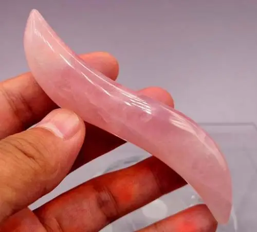 

Natural rose quartz crystal gemstone Massage wand healing for reiki